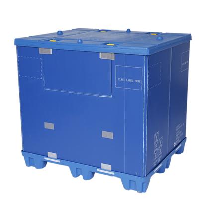 China Heavy Duty Collapsible Large Honeycomb Sleeve Folding Solid Plastic Pallet Box For Auto Parts for sale