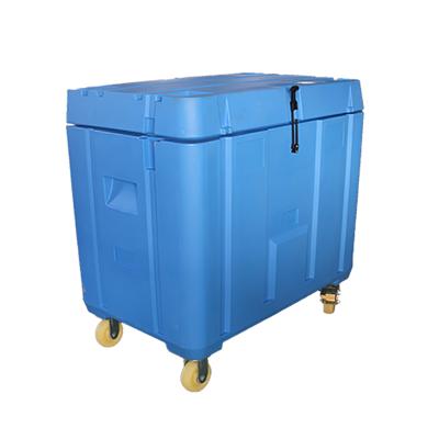 China Large Capacity LLDPE Rotomolded Insulated Dry Ice Waterproof Durable Logistics Cooler Storage Box For Shipping Dry Ice for sale