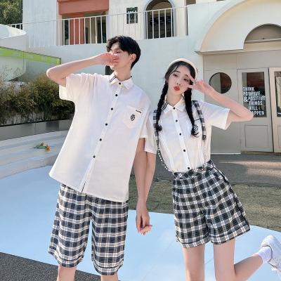 China Children's suits school uniforms models new style school uniforms hot sale school students' uniforms customized to design short-sleeved shirts for sale for sale