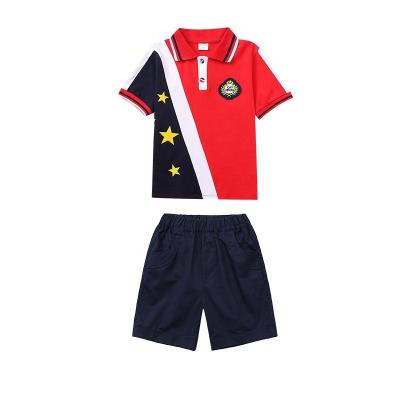 China Kids Suits School Uniforms Models School Uniforms Factory Customization 2023 Summer High Quality Light And Breathable Sportswear Polo Short Sleeve School Uniform Set OEM for sale