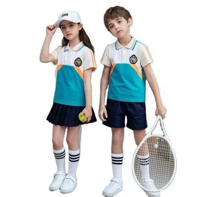 China Children Suits Primary Polo Shirt Sporty Training Suit Summer Class School Uniform Kids School Uniforms Factory Customization School Uniforms Patterns Tracksuit Primary for sale