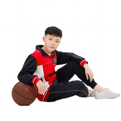 China Kids Suits School Uniforms Patterns School Uniforms Spots Wholesale Fashion Sports Two Piece Sets Fall And Winter Zippered Jacket Pants Sports School Sportswear Uniforms for sale