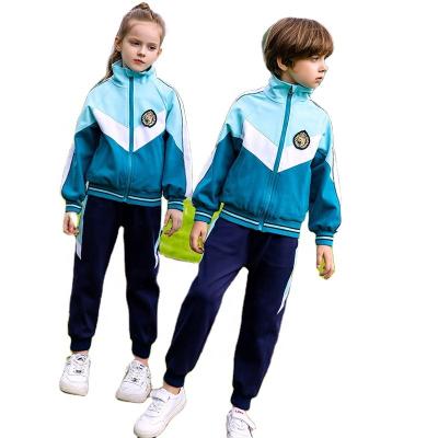 China Kids Suits School Uniforms Patterns School Uniforms Customized Unique Primary School Sports Suits Fall And Winter Children's Letter Zipper Shirt Wholesale School Uniforms for sale