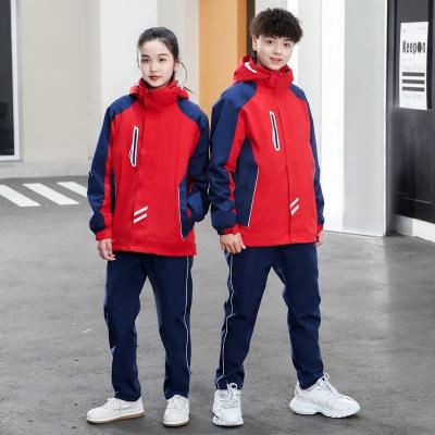 China Children suits school uniforms pattern high quality custom pizex color outdoor sports suit thermal climbing school uniforms school uniforms for sale for sale