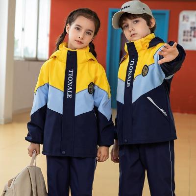 China Children Suits School Uniforms 2023 School Uniforms Patterns Winter Patchwork Primary Secondary Student High Quality Color Sports Jacket Thermal Climbing School Uniform for sale