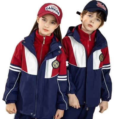 China Kids Suits School Uniforms Patterns School Uniforms Hot Sale Best Quality Patchwork Color Primary Secondary Student Sports Jacket Thermal Climbing School Uniform for sale