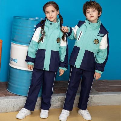 China Children suits school uniforms models school uniforms factory direct sales fall and winter primary secondary student sports jacket thermal climbing school uniform for sale