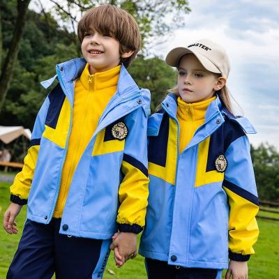 China Hot Selling Outdoor Sports Student Jacket Primary and Secondary Thermal 100% Cotton New School Uniforms School Uniforms Hot Selling Children's Suits School Uniforms for sale