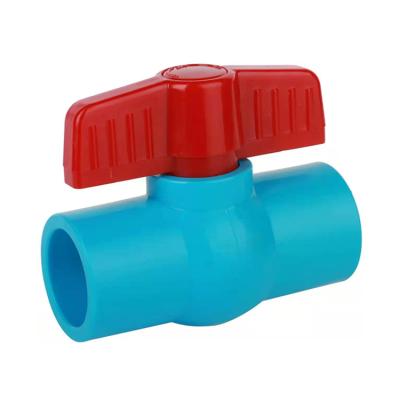 China General China Supplier Competitive Price 2 1/2in PVC Red Handle Ball Valve For Water System for sale