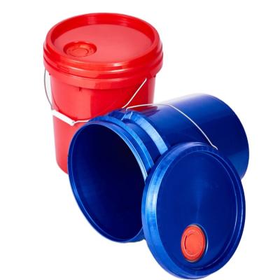 China Wholesale Food And Industrial Products Packaging China Supplier Square Round PP Plastic Buckets With Handles For Water for sale