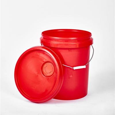 China Food and Industrial Product Packing Hot Selling Square Round Plastic Red Black White PP Storage Bucket with Lid for Food for sale