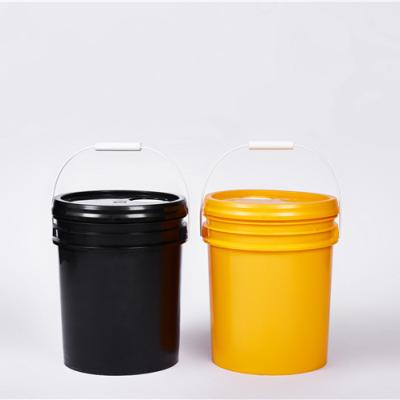 China Food and Industrial Products Packaging Low MOQ Food Grade Round and Square Black Red Color PP White Plastic Buckets for sale