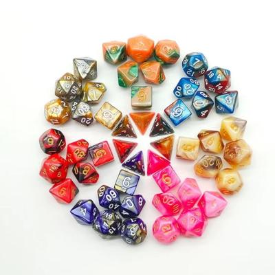 China DND sets hot selling polyhedron edge resin dies, suitable for DND dragon and dungeon pathfinder shadow run, D&D die set for sale