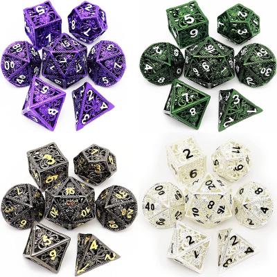 China DND Games Customized Octopus Series Hollow Metal Dice Set, Suitable For Dragon And Dungeon And Role Playing Games DND Dice for sale