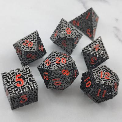 China DND 2022 Games Customized Metal Maze Series Hollow Dies, Suitable for D&D Dragon Shadow and Dungeon Land Offensives, DND Metal Die Set for sale