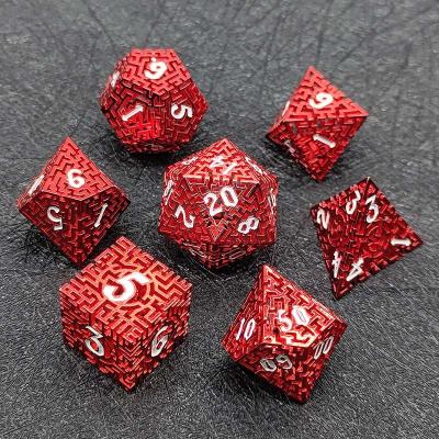 China DND Games Maze Series Metal Dies New Hollowed, Suitable DND Role Playing Dragon and Dungeon D&D Metal Dies Set (Red Maze) for sale