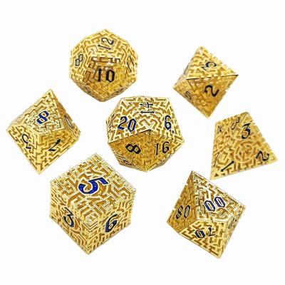 China DND Games Customized Metal Hollowed Labyrinth Series, D&D Metal Dice Dice Costume for DND Dragon and the Dungeon (The Golden Labyrinth) for sale