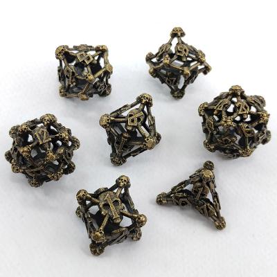 China DND Game Maker Direct Selling Metal Hollowed Die Set, Applicable to DND Dragon and Dungeon D&D Metal Dies (Bronze Skeleton) for sale