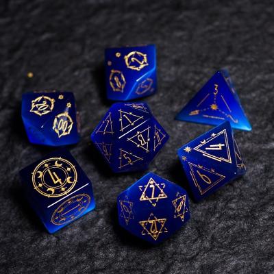 China DND Games Customized Manual Red Gem Dice Set Suits Dragon and Dungeon Gem Dice Set MTG DND Game for sale