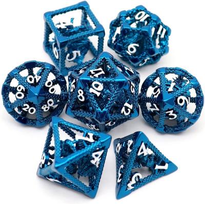 China DND Games Hollow Metal Dice Set - Beautiful Dragon Metal Dice Set for Role Playing Games (RPG) - Daze D&D Dungeons and Dragons Dic for sale