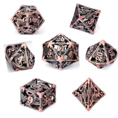 China Customized DND Games 2022 Gulong Series Metal Cavity DND Dice Set - Beautiful Gulong Metal Die Set - D&D Dungeons and Dragon Magic Dice for sale