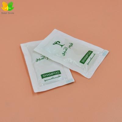 China Home Hotel Spa Disposable Small Hair Shampoo 10ml Hair Removal Packing In Sachet for sale