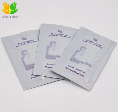 China Home Hotel Removal Spa Cheap Customized Hotel Amenities Hotel Shampoo In Sachet for sale