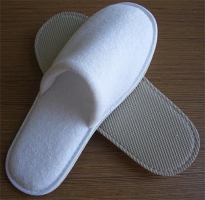 China Cheap Disposable Slipper Guests Terry Fleece Cloth Hotel Terry Towel Slipper for sale