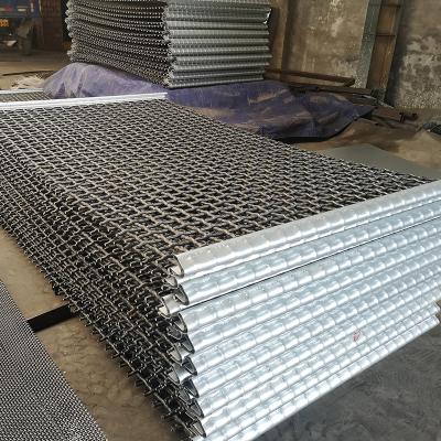 China High Durability Factory Price 65Mn 5 Mesh Crimped Wire Mesh Hung Pit Screen Mesh for sale