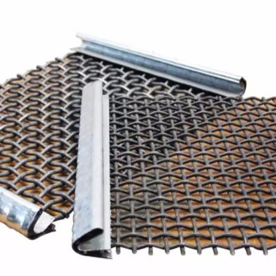 China High Durability 65MN Stainless Steel Replacement Crimped Wire Mesh Sand Gravel Crusher Hung Vibrating Screen Screen for sale