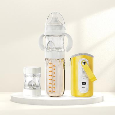 China BPA Free Custom Anti Colic Baby Silicon Free Private Label Feeding Drinking Drinking Bottle Set Newborn With Sleeve for sale