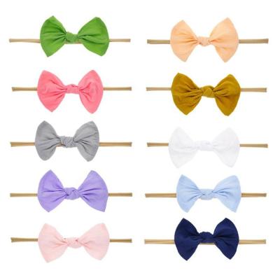 China Baby Headbands and Soft Bows, Super Soft and Stretchy Nylon Hair Bands for Newborn, Toddler, Kids for sale