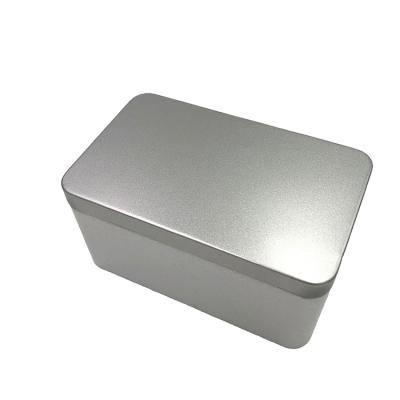 China Wholesale Custom Tea Tin Can Packaging Food Metal Logo Gold Silver Color Rectangle for sale