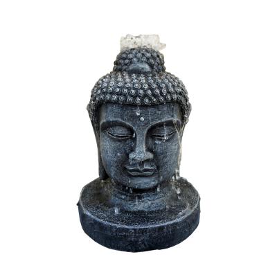 China China Resin Craft Outdoor Water Feature Pond Spitter Buddha Kopf For Garden Yoga Decoration for sale