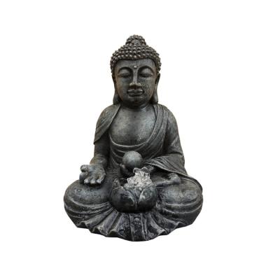 China China outdoor water feature pond spitter buddha polyresin fountain with electric pump for sale