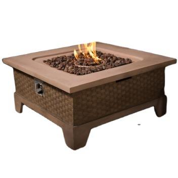 China GRC factory direct high quality square propane table fire firedamp concrete burner for sale