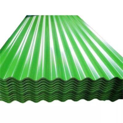 China Building or structural steel Green Galvanized Metal Roof Panels Coated Corrugated Sheets for sale