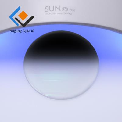 China 1.56 gray optical eyeglass hmc lens eyeglass resin photochromic transition photochromic photochromic finish for sale