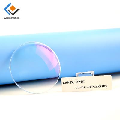 China Professional 1.59 Aogang PC Polycarbonate HMC Goggles Optical Lenses Single Vision for sale