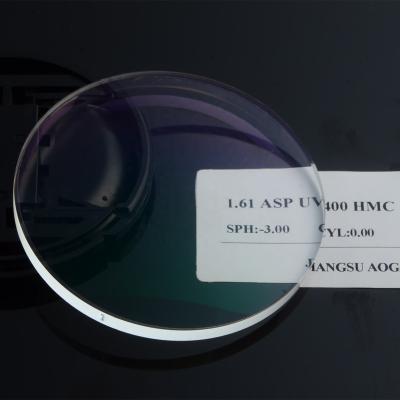 China Single Aspheric High Vision UV400 Prescription 1.60 Index Lenses With Anti-Glare Coating for sale