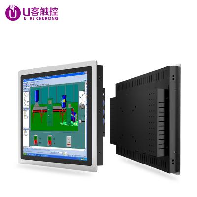 China Aluminum Metal Frame 17 Inch Intel Celeron 3825U Processor Capacitive Touch Monitor Industrial Computer All In One Panel IP65 for sale