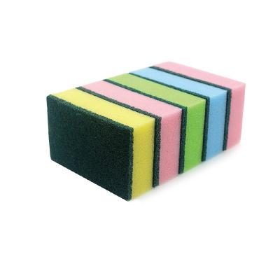 China Sustainable Multifunctional Kitchen Scrub Power Cleaning Sponge Dish Washing Scrub Sponge Scrub Sponges Cleaning for sale