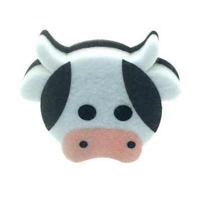 China Sustainable Cute Cartoon Shape Household Kitchen Clean Sponge Scrubber for sale