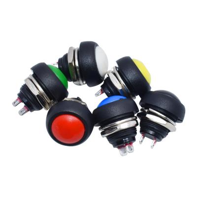 China WAVGAT Waterproof 12mm Mini Momentary ON/OFF Push Button Round Switch PBS-33B PBS-33B for sale