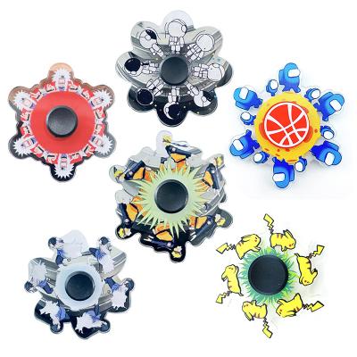 China 2021 Amazon Funny Educational Toy Toys Dynamic Spinner Spinner Customized Running Animation Effects Spinner Toy for sale