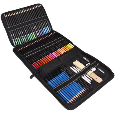 China Artist Qualiity TOPSTHINK 72PCS Professional Drawing Pencils Set Sketch Colored Watercolor Kit Art Sets Stationery Painting Set Oily Metallic Art Supplies for sale