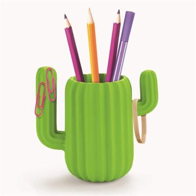 China Multifunctional Novelty TOPSTHINK Cactus Stationery Shape Magnetic Pen Holder Multifunctional Pencil Holder for sale