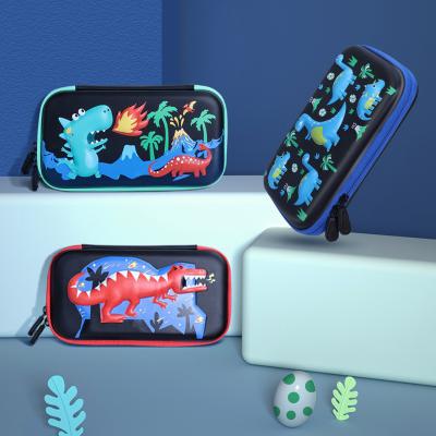 China 3D Cartoon Dinosaur Eva Hard Pencil Case For Boys TOPSTHINK 3D Mesh Cool Children School Jumbo for sale