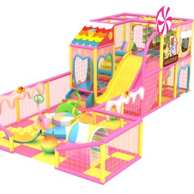 China 1-15 Years Candy Theme Kids Playground Amusement Park Colorful Indoor Playground Equipment Theme for sale