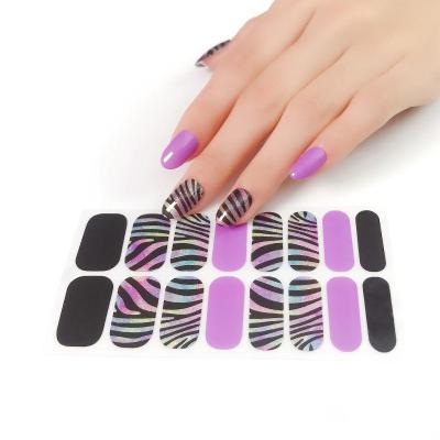 China Easy To Apply And Remove Non-Toxic Nail Wraps 100% Nail Polish Wrapping Nail Decor Stickers for sale